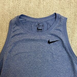 Nike Heather Blue Sleeveless dri fit Tee size small